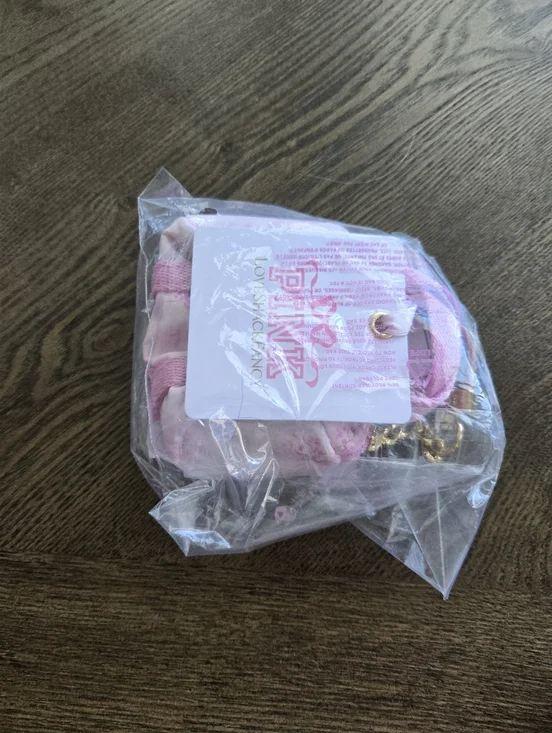 PINK x LoveShackFancy NWT Mini Duffle Keychain Charm in beaux icons color - Picture 2 of 3
